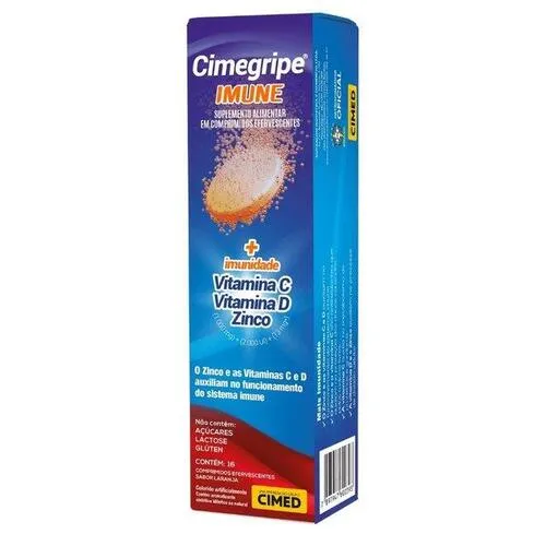 cimegripe imune 16 comprimidos efervescentes sabor laranja