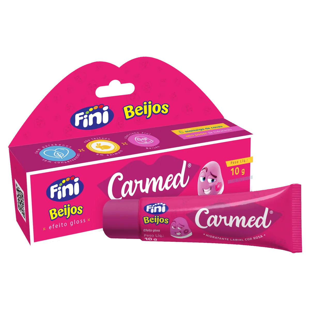 Carmed Fini Labial Pomada Beijos Com Cor 10g