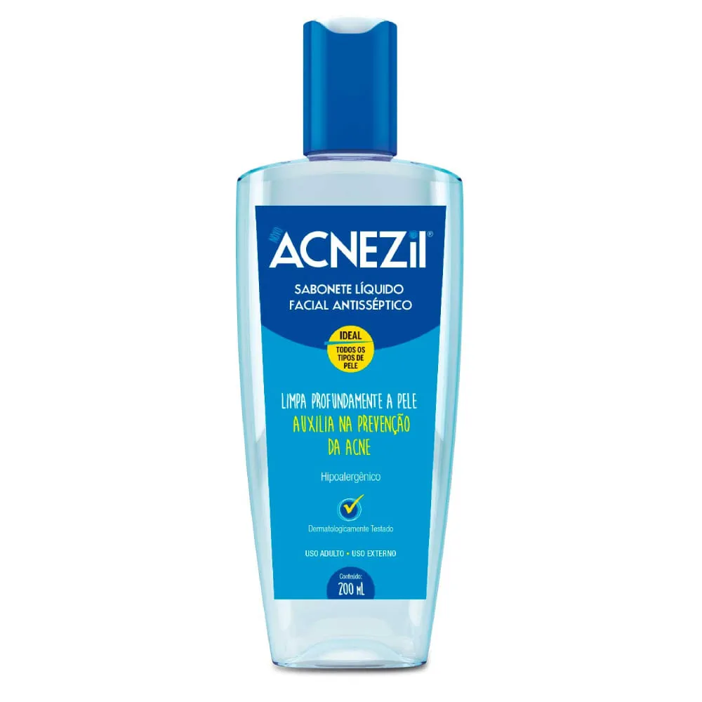 Sabonete Líquido Facial Antisséptico Acnezil 200ml