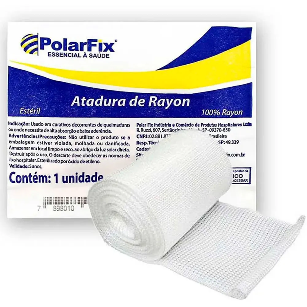 Atadura De Rayon Polarfix Estéril 7,5cmx5m