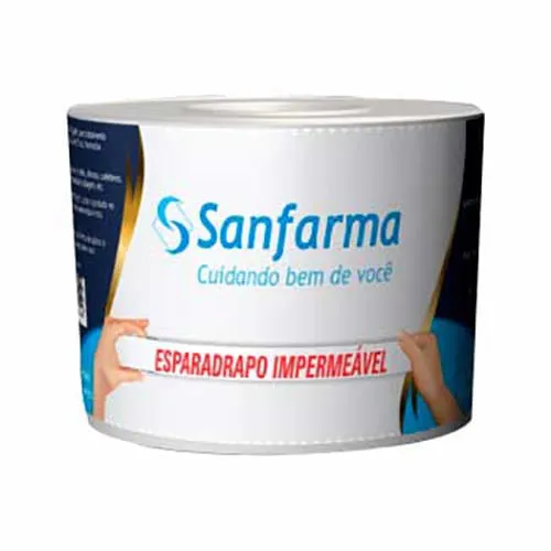 Esparadrapo Impermeável Sanfarma 12mmx4,5m