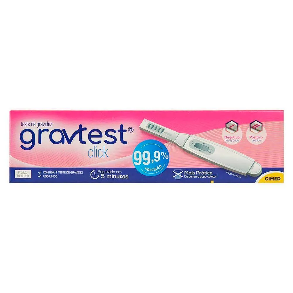 Teste De Gravidez Gravtest Click 1 Unidade