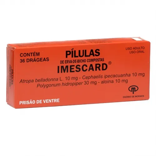 imescard pilula com 36 comprimidos
