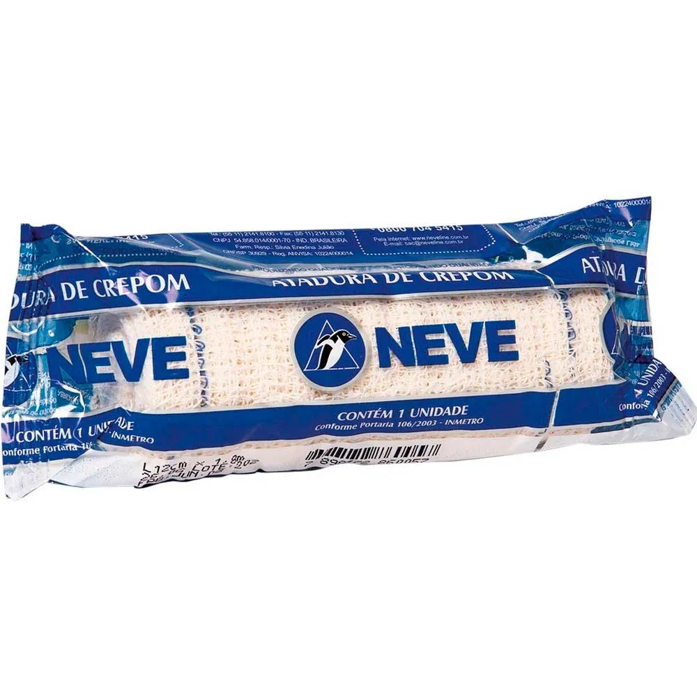 Atadura De Crepe Neve 13 Fios 12cmx180cm