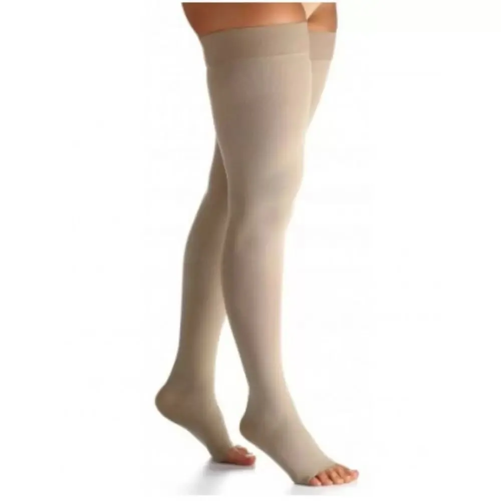 Meia 7/8 Sigvaris 972 20-30 Basic Normal Ponteira Aberta P Bege 1 Par