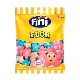 Bala Fini Marshmallows Flor Sabor Baunilha 80g