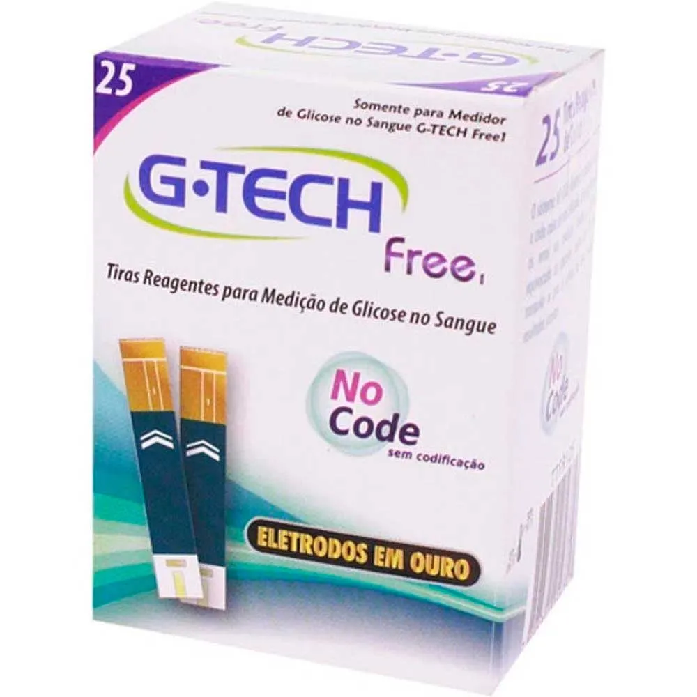 Tira Teste G-tech Free1 25 Unidades