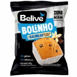 Bolinho de Baunilha Gotas de Chocolate Belive 40g