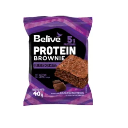 Brownie Protein Belive Double Chocolate - Zero Açúcar e Zero Glúten - 1 Unidade