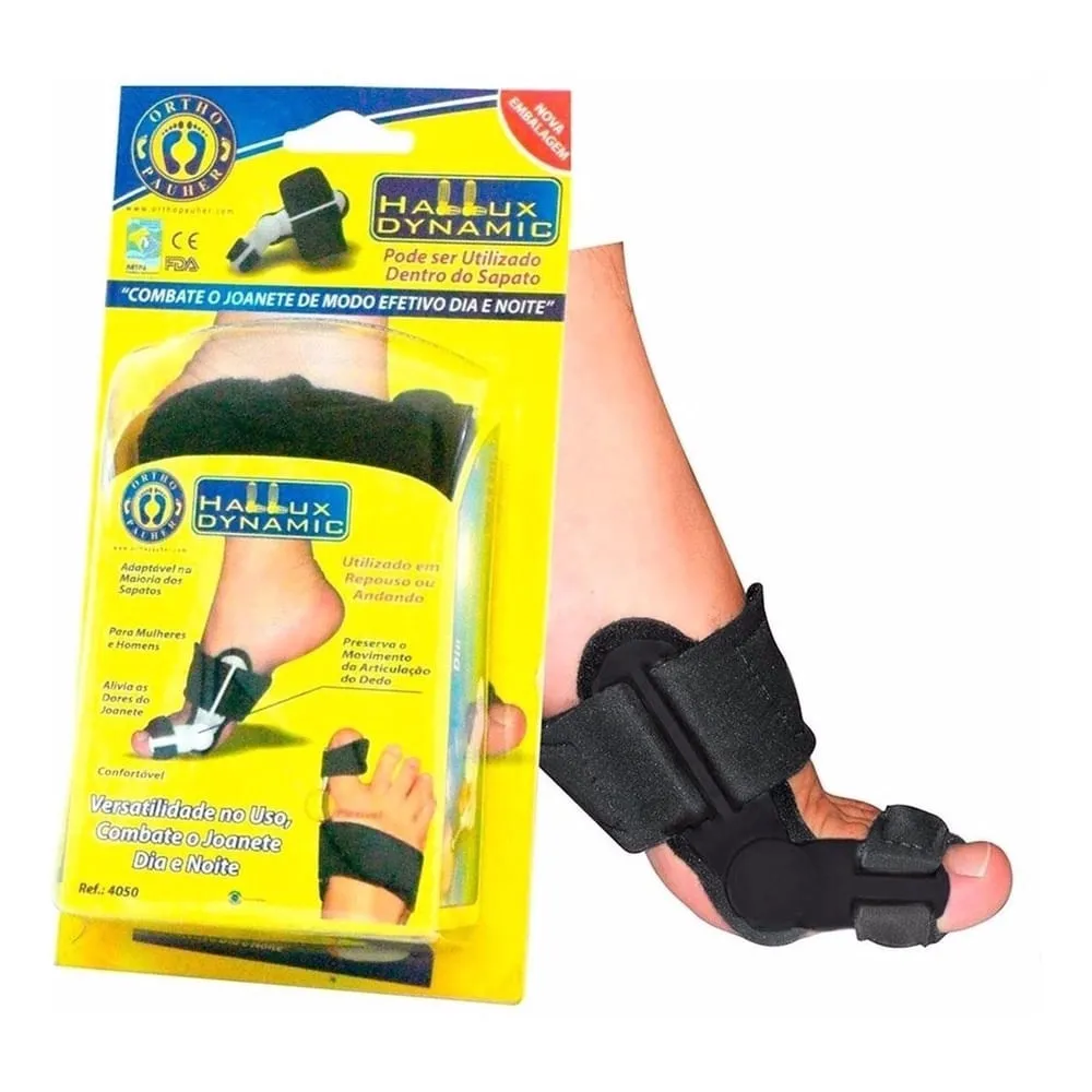Protetor De Joanete Orthopauher Hallux Dynamic Bilateral Preto 1 Unidade