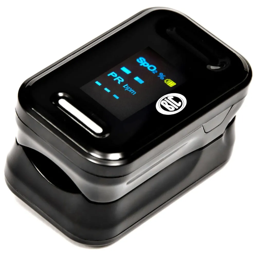 Oxímetro De Pulso Portátil Bic Com Curva Adulto Yk80b Preto 1 Unidade