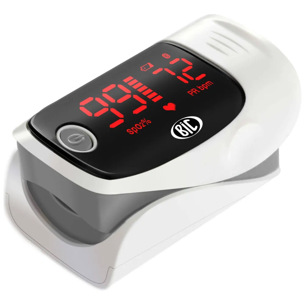 Oxímetro De Pulso Portátil Bic Sem Curva Adulto Yk80a Cinza 1 Unidade