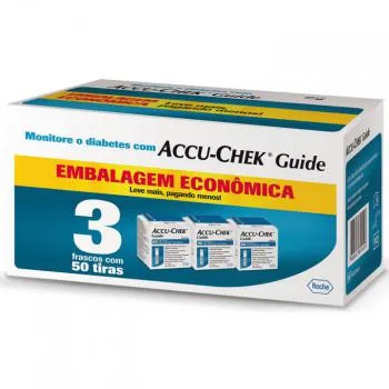 tiras para controle de glicose accu-chek guide 50 unidades