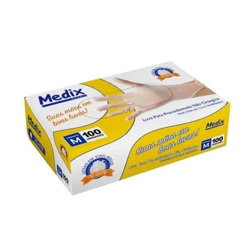 Luva De Látex Top Quality M 100 Unidades