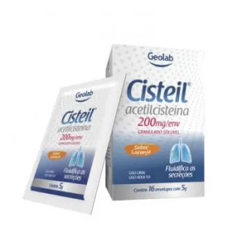 cisteil granulado 40mg 16 envelopes com 5g