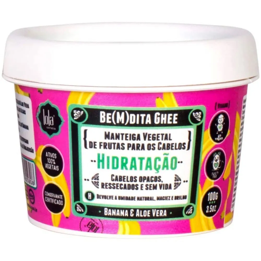 Manteiga De Hidratação Lola Cosmetics Bemdita Ghee Banana E Aloe Vera 100g