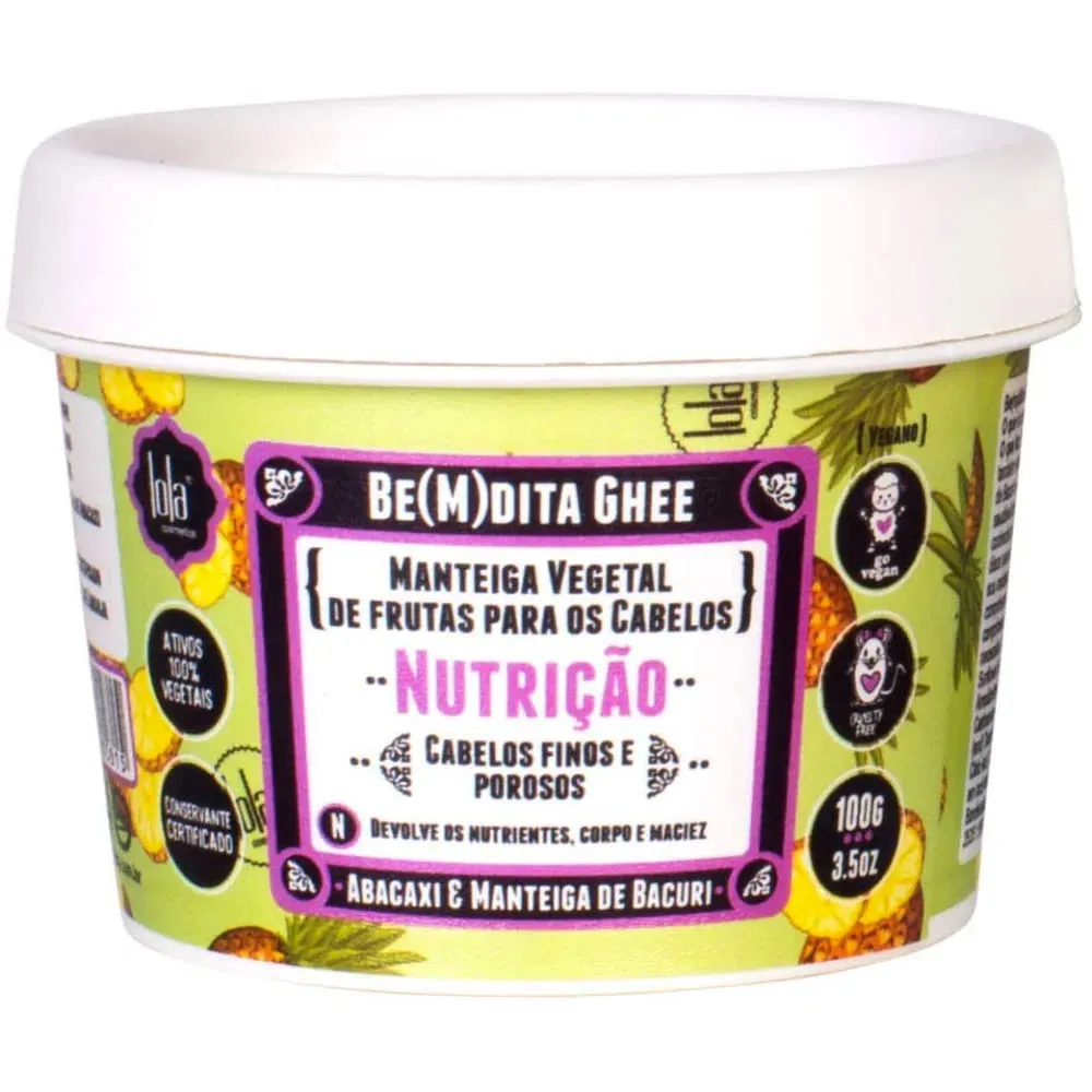 Máscara De Nutrição Capilar Lola Cosmetics Bemdita Ghee Abacaxi 100g