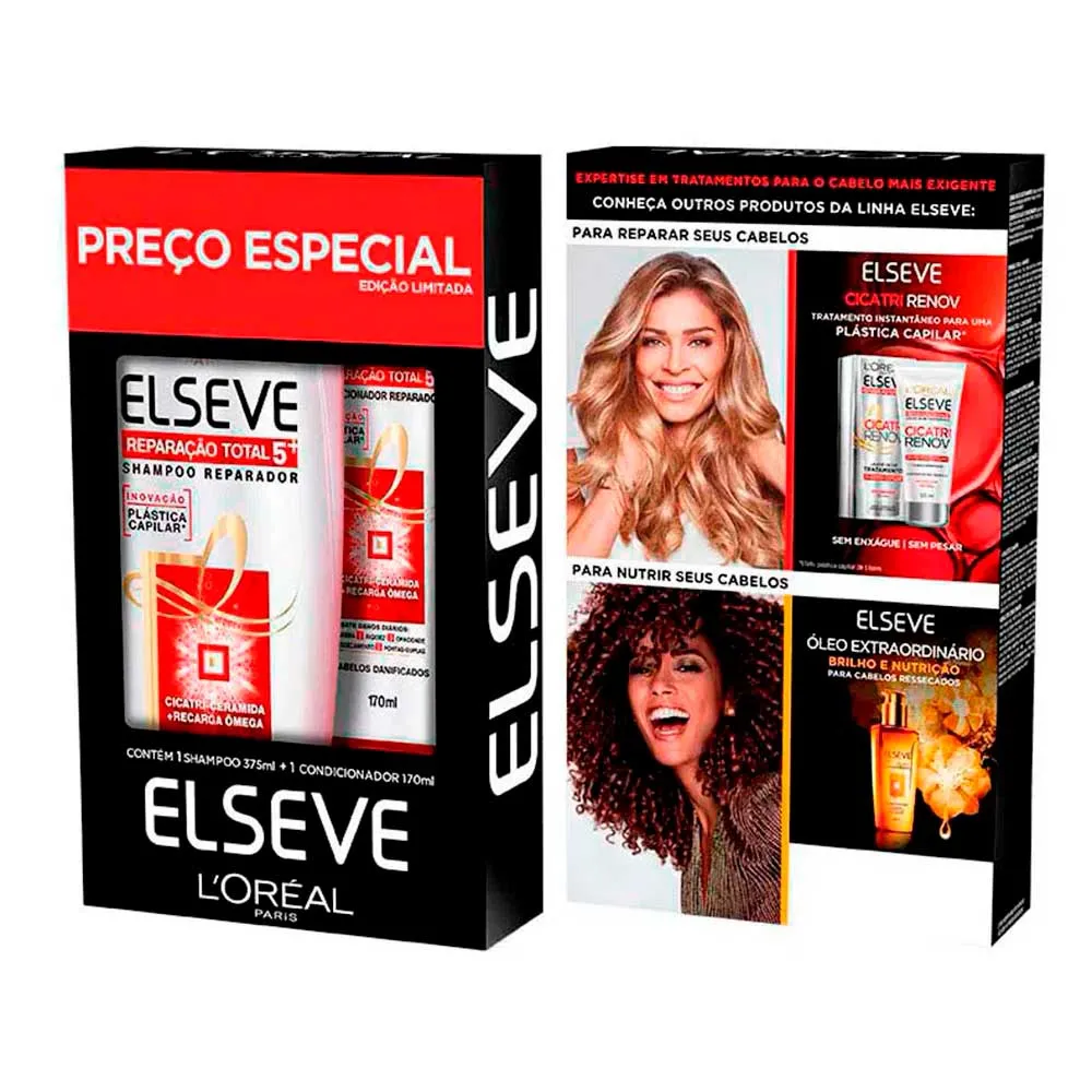 Kit Elseve Reparação Total 5 Shampoo 357ml + Condicionador 170ml