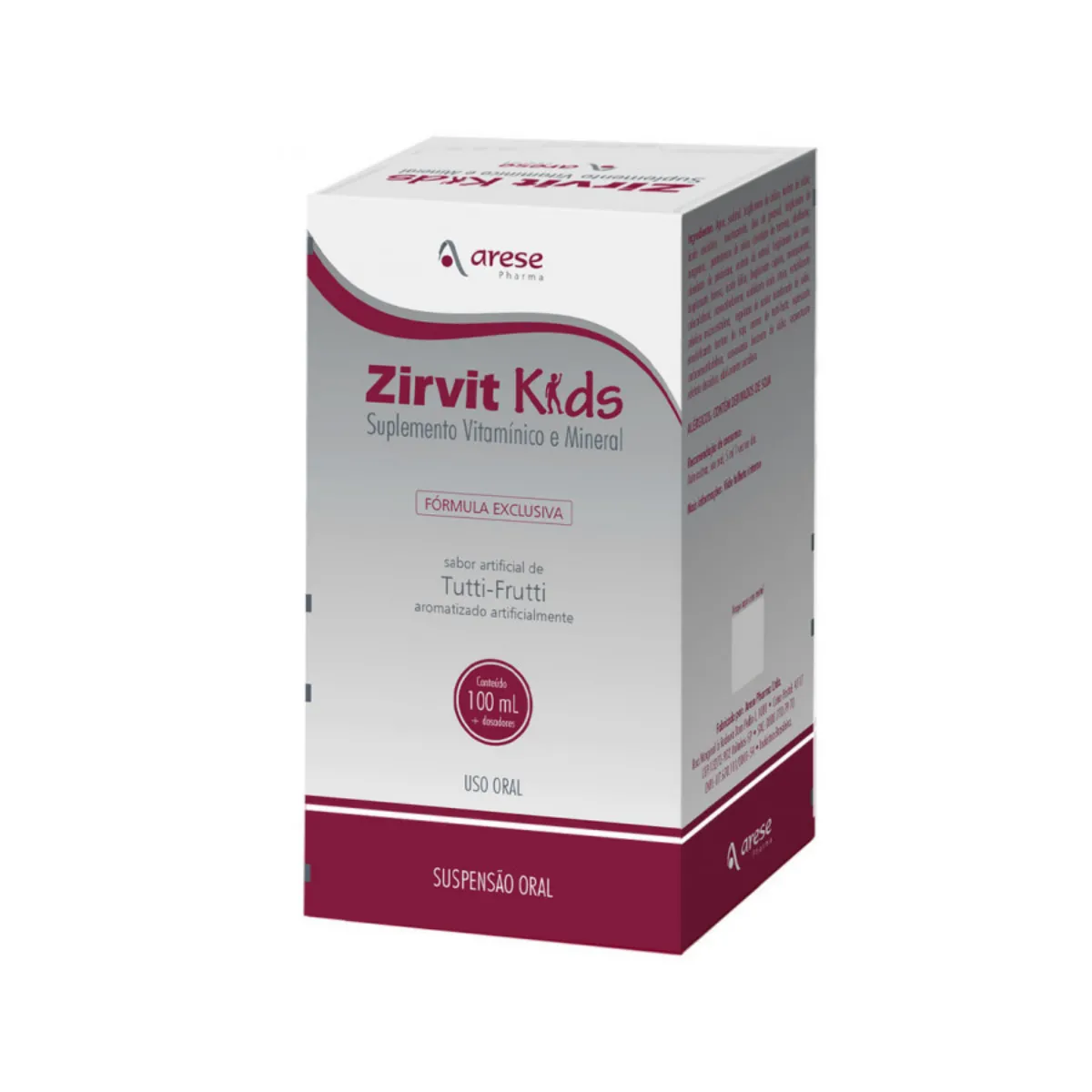 suplemento vitamínico e mineral zirvit kids 150ml