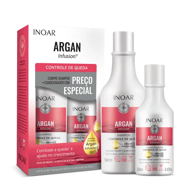 Kit Shampoo + Condicionador Inoar Controle Da Queda 500/250ml