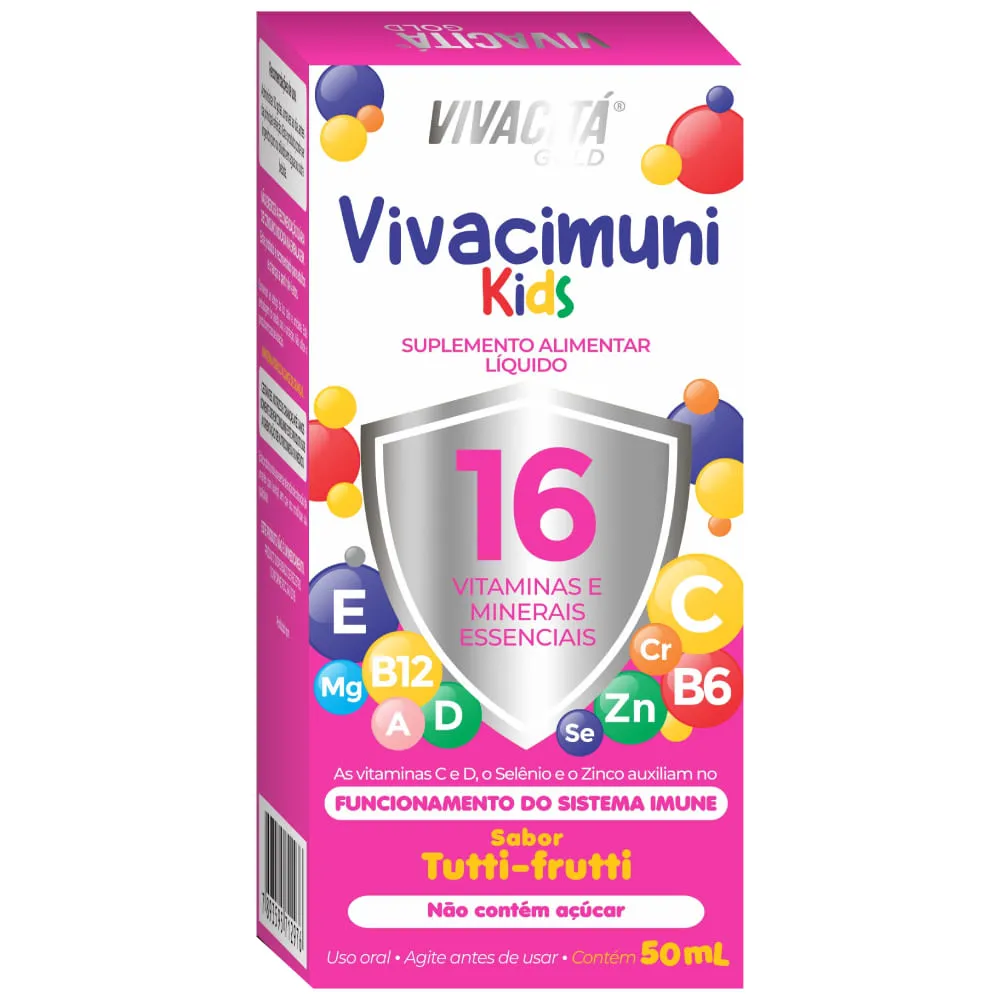 Vivacimuni Kids Vivacitá Gold Sabor Tutti-frutti 50ml