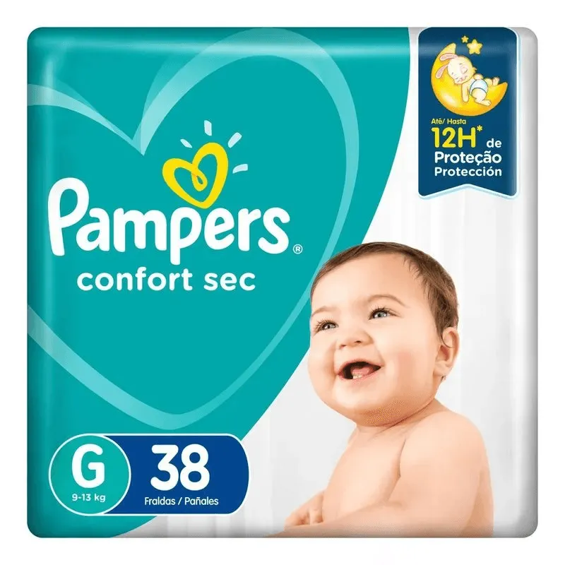 Fralda Pampers Confort Sec G 38 Unidades