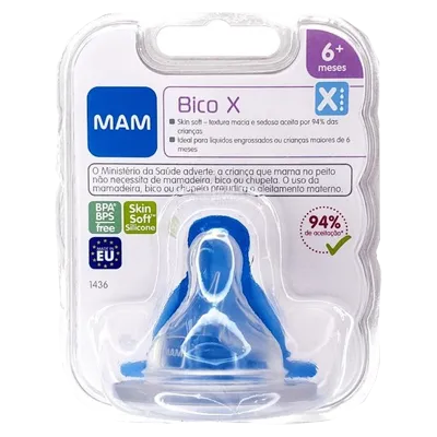 Bico mamadeira mam nx flus rapid 6 meses 1436