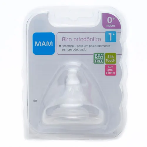 Bico De Mamadeira Mam Fluxo Lento 0+ Meses 1 Unidade