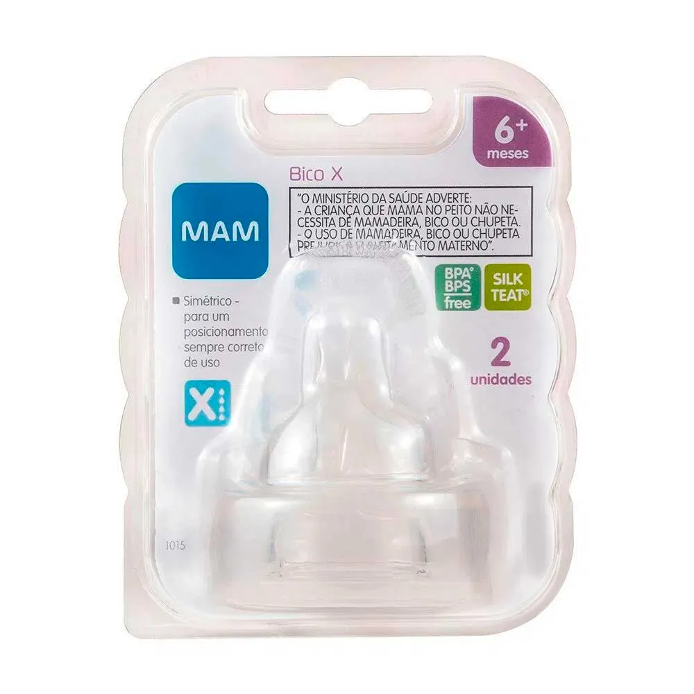 Bico De Mamadeira Mam X 6+ Meses 2 Unidades