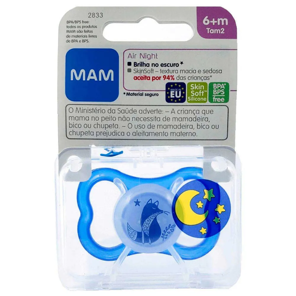 Chupeta Mam Air Night Boys 6+ Meses 1 Unidade