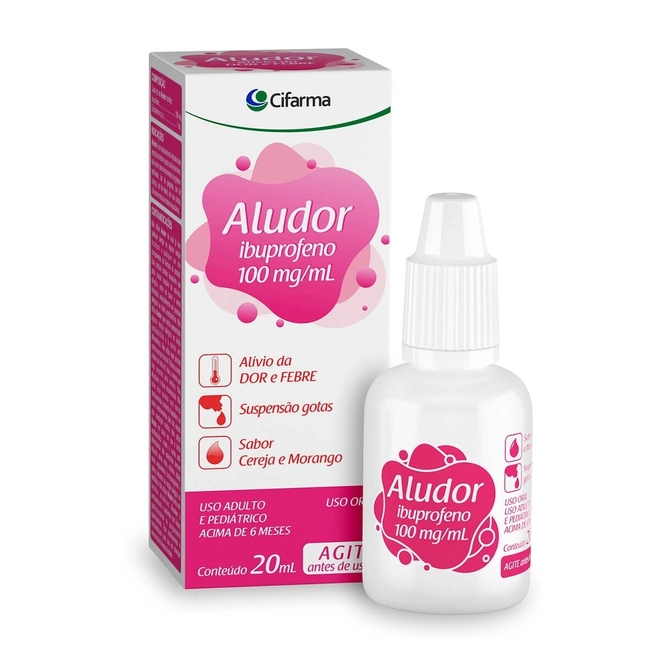 Aludor 100mg/ml suspensão gotas com 20ml