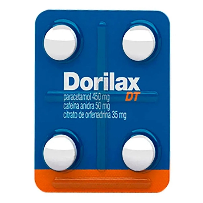 Dorilax DT 450mg+50mg+35mg 4 Comprimidos - ACHE