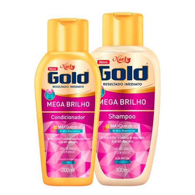 Kit Shampoo+Condicionador Niely Mega Brilho