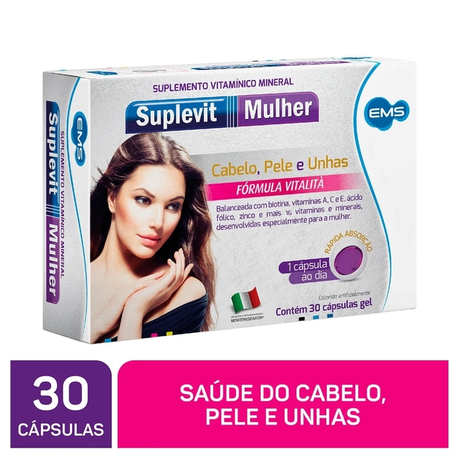 SUPLEVIT MULHER VIT C/30CAPS (EMS)