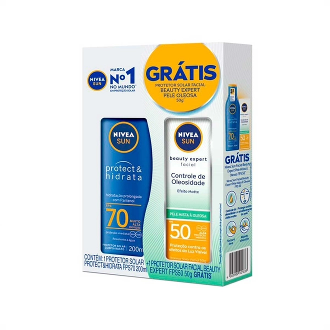 Kit Protetor Solar Protect&Hidrata Fps70 200ml+Fps50 50G