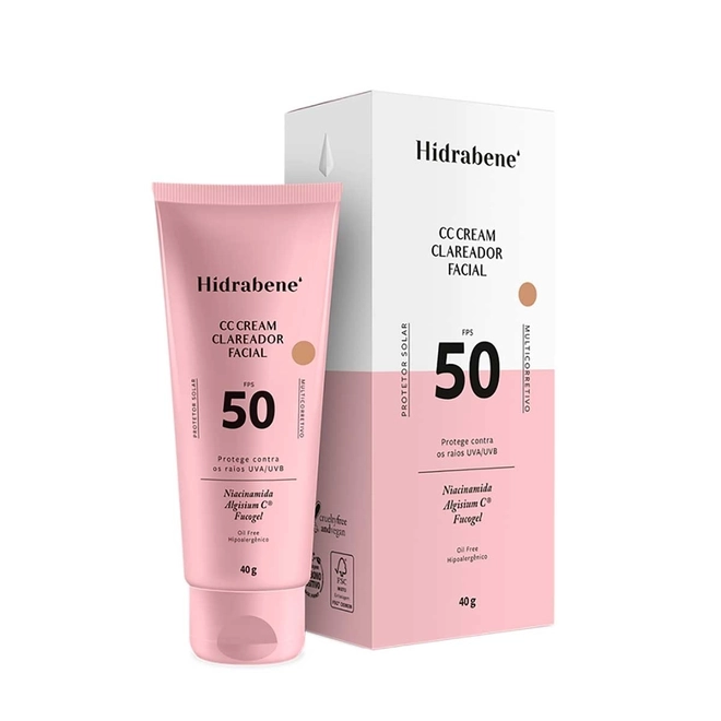 Protetor Solar Facial Hidrabene Cc Cream Fps50 C/40G