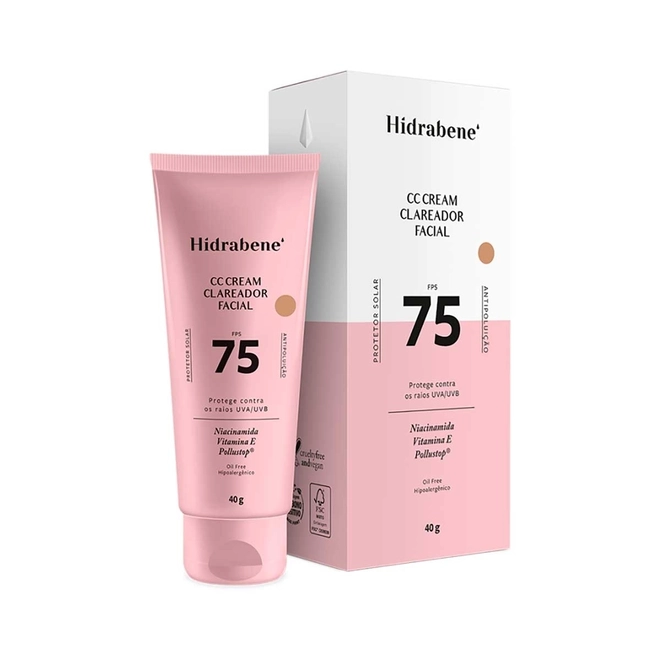 Protetor Solar Facial Hidrabene Cc Cream Fps75 C/40G