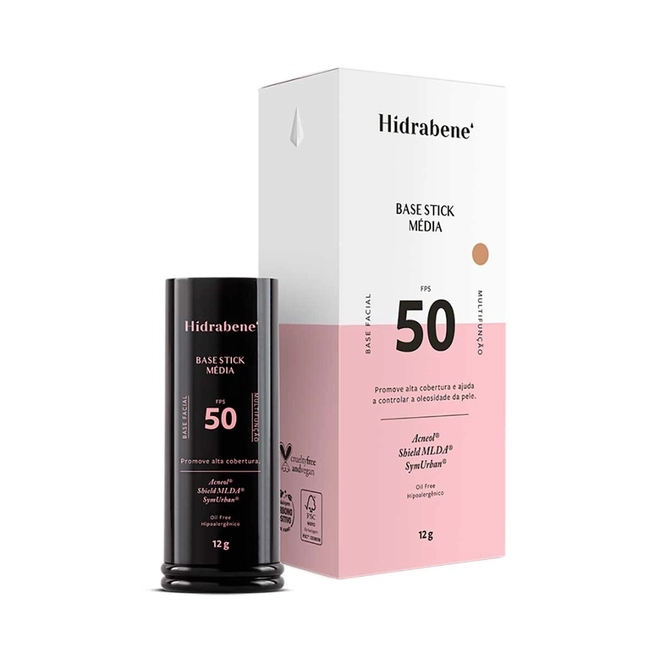 Base Facial Stick Hidrabene FPS 50 Média com 12g