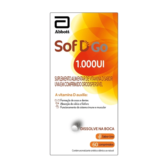 SOF D GO 1000UI ORODISPERSIVEL 60CP(ABT)