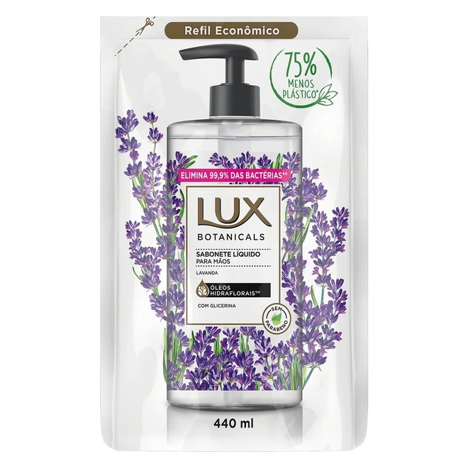 Sabonete Liquido Lux P/Maos Lavanda Refil 440ml