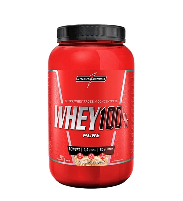 Whey 100% Pure Concentrado 907g Cookies - INTEGRALMEDICA