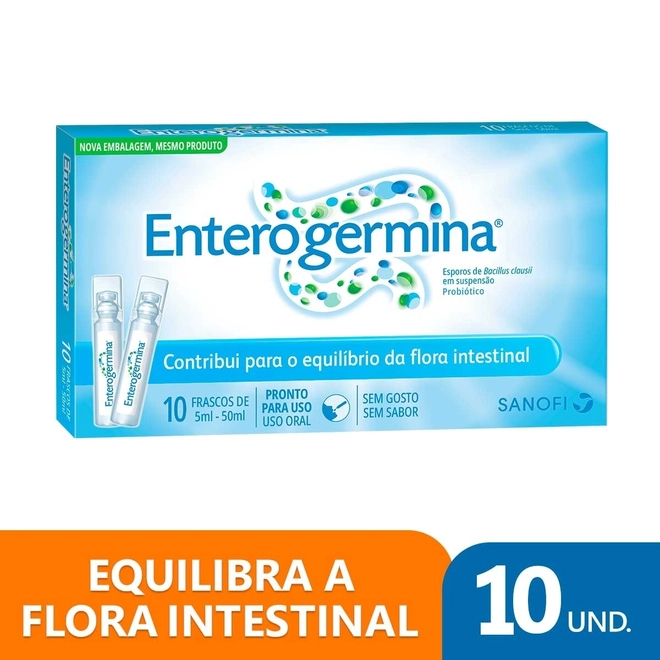 Probiótico Enterogermina 10 frascos de 5ml - SANOFI