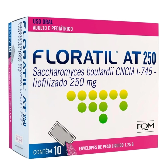 Floratil At 250mg 10 envelopes de 1,25mg - FQM