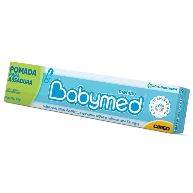 Creme Para Assaduras Babymed Menino Embalagem 45G