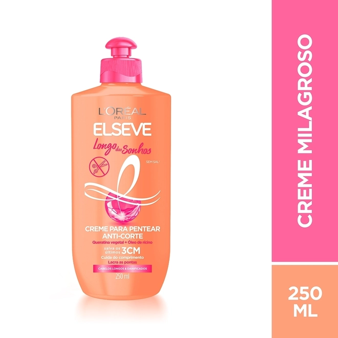 Creme Pentear Elseve Longo Dos Sonhos 250ml