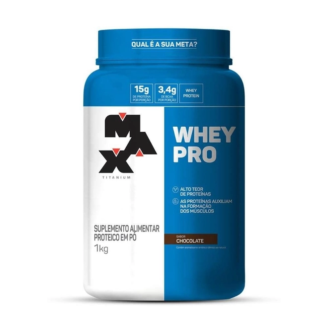 Whey Pro Po Chocolate 1Kg - MAX TITANIUM