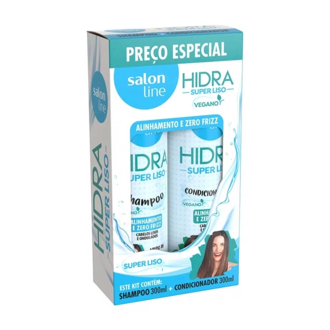 Kit Shampoo + Condicionador Hidra Super Liso 300ml