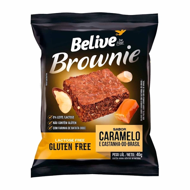 BROWNIE CARAMELO E CASTANHA DIET BELIVE 40G