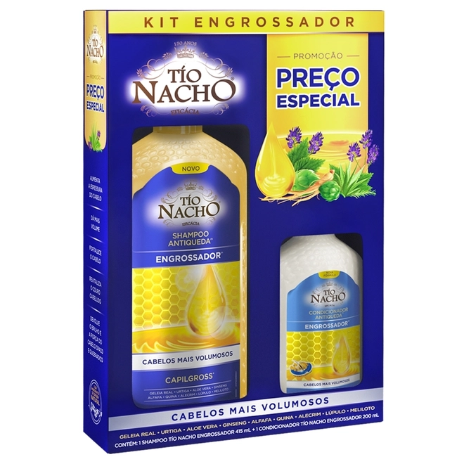 Kit Tio Nacho Shampoo415ml+Condicionador200ml Engrossador
