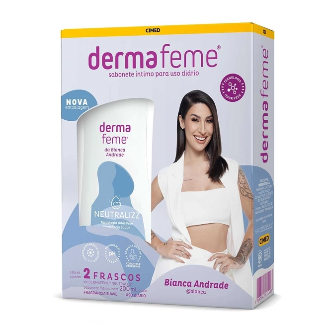 Kit Sabonete Íntimo Dermafeme Neutralizz 2X200ml -CIMED